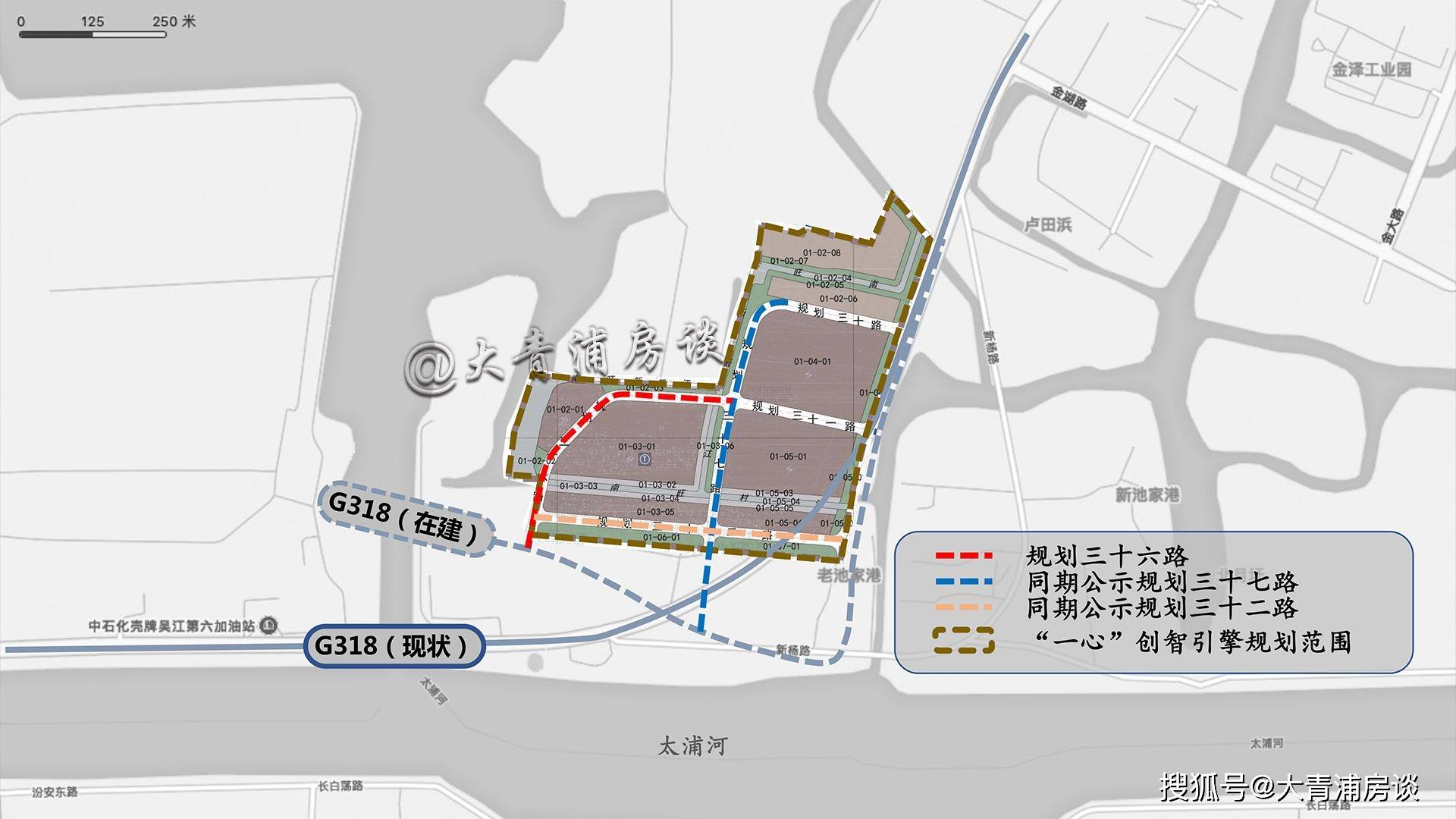 示范区水乡客厅“一心”三条道路方案设计公示均为城市支路(图3)